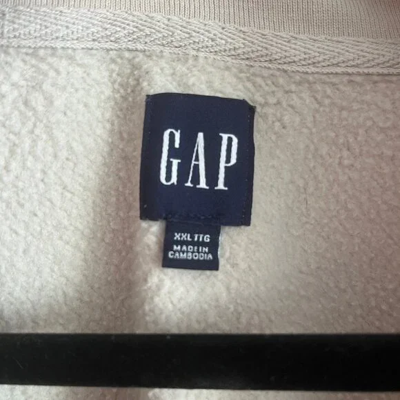 Women's GAP Matching Lounge Set Sweat Pants and Cardigan Top - Beige - Size XL - Picture 2 of 6